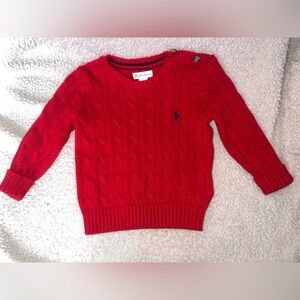 Polo Ralph Lauren 12-18 m red sweater